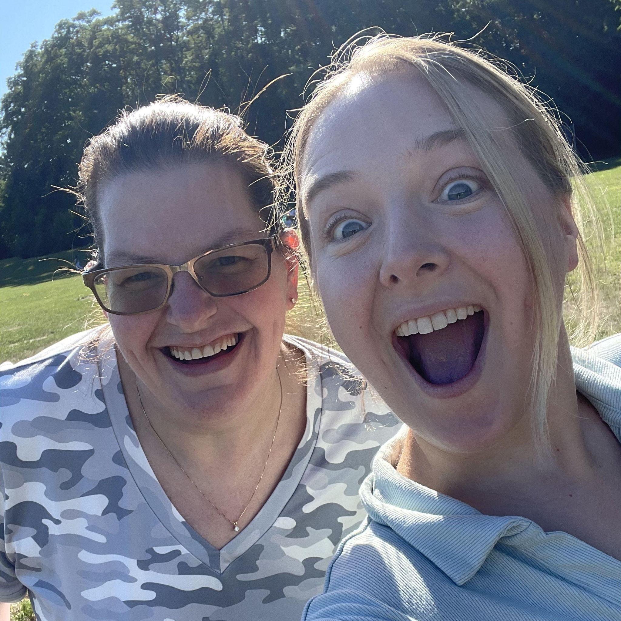 Ann Marie & Erika having fun in Central Park, Schenectady, NY - August, 2025