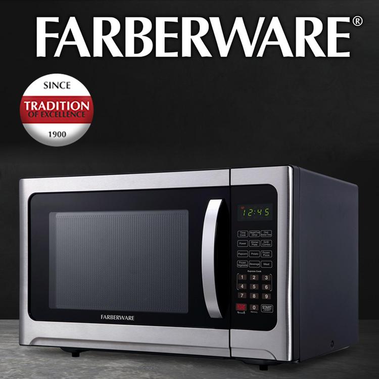 Farberware FM12SSG Professional 1.2 Cu. ft 1100-Watt Microwave and Grill Oven - Stainless Steel