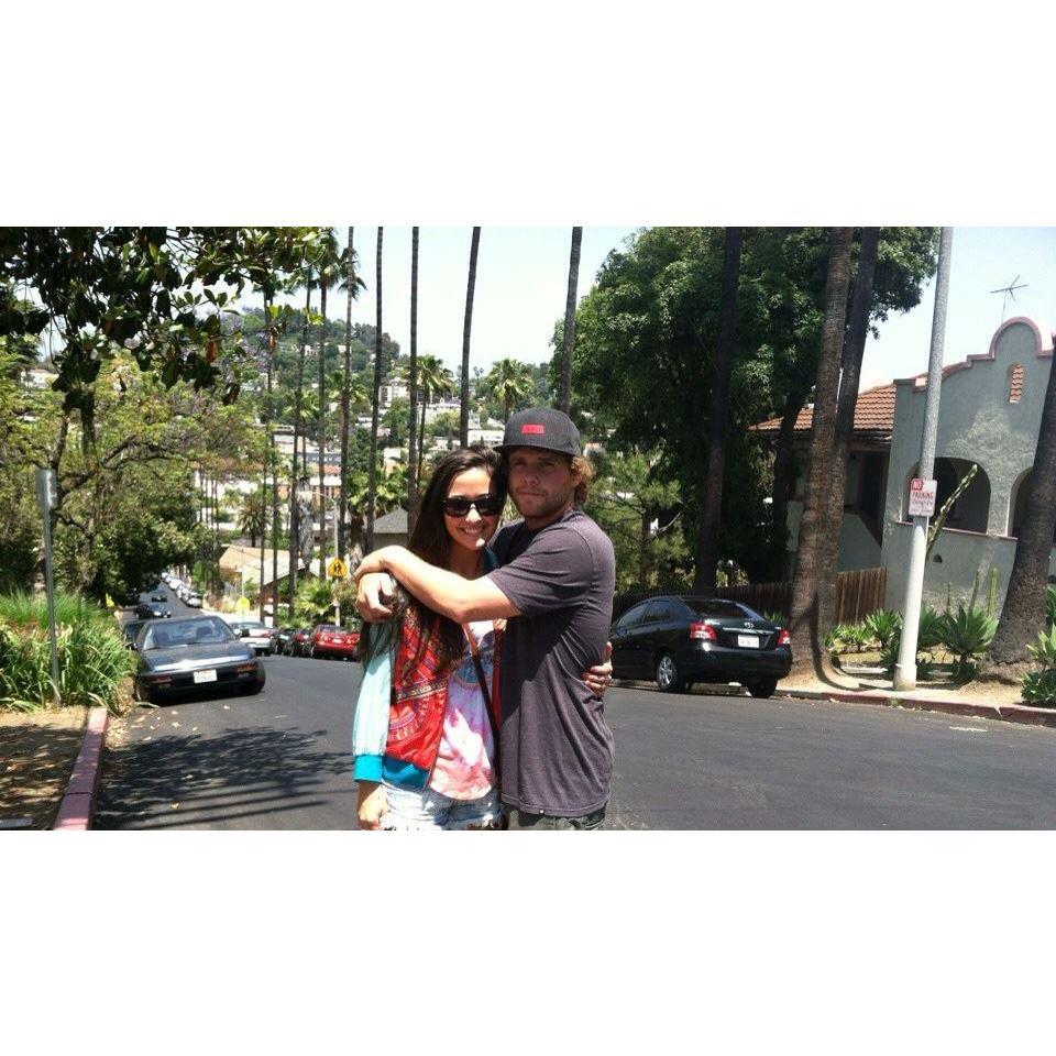 Walking to brunch in Silver Lake, CA