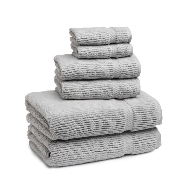 Mateo Ribbed Hand Towels: Marble Tan