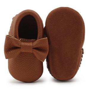 OOSAKU Infant Toddler Baby Soft Sole PU Leather Bowknots Shoes