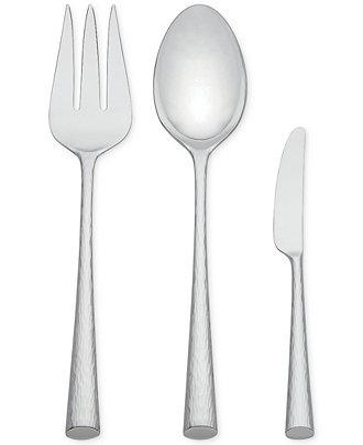 Marchesa by Lenox Flatware 18/10, Imperial Caviar 3 Piece Serving Set
