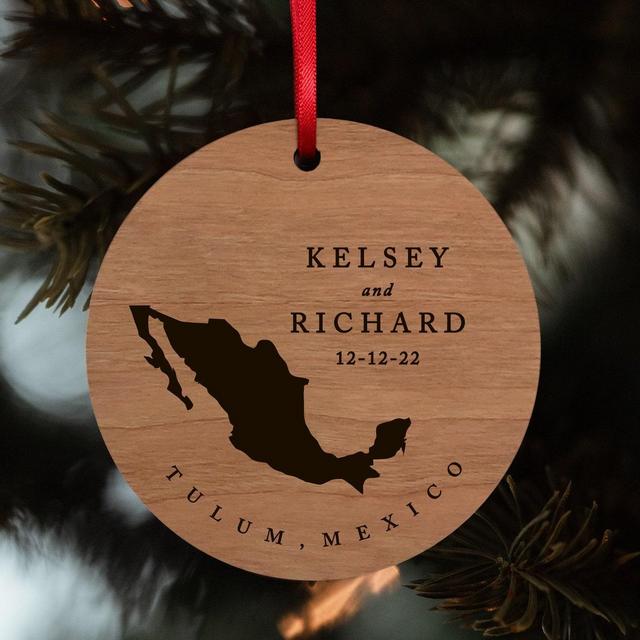 Travel Ornament Mexico Christmas Ornament Cancun Tulum Cabo Riviera Maya Mexico | Travel Gift Ideas