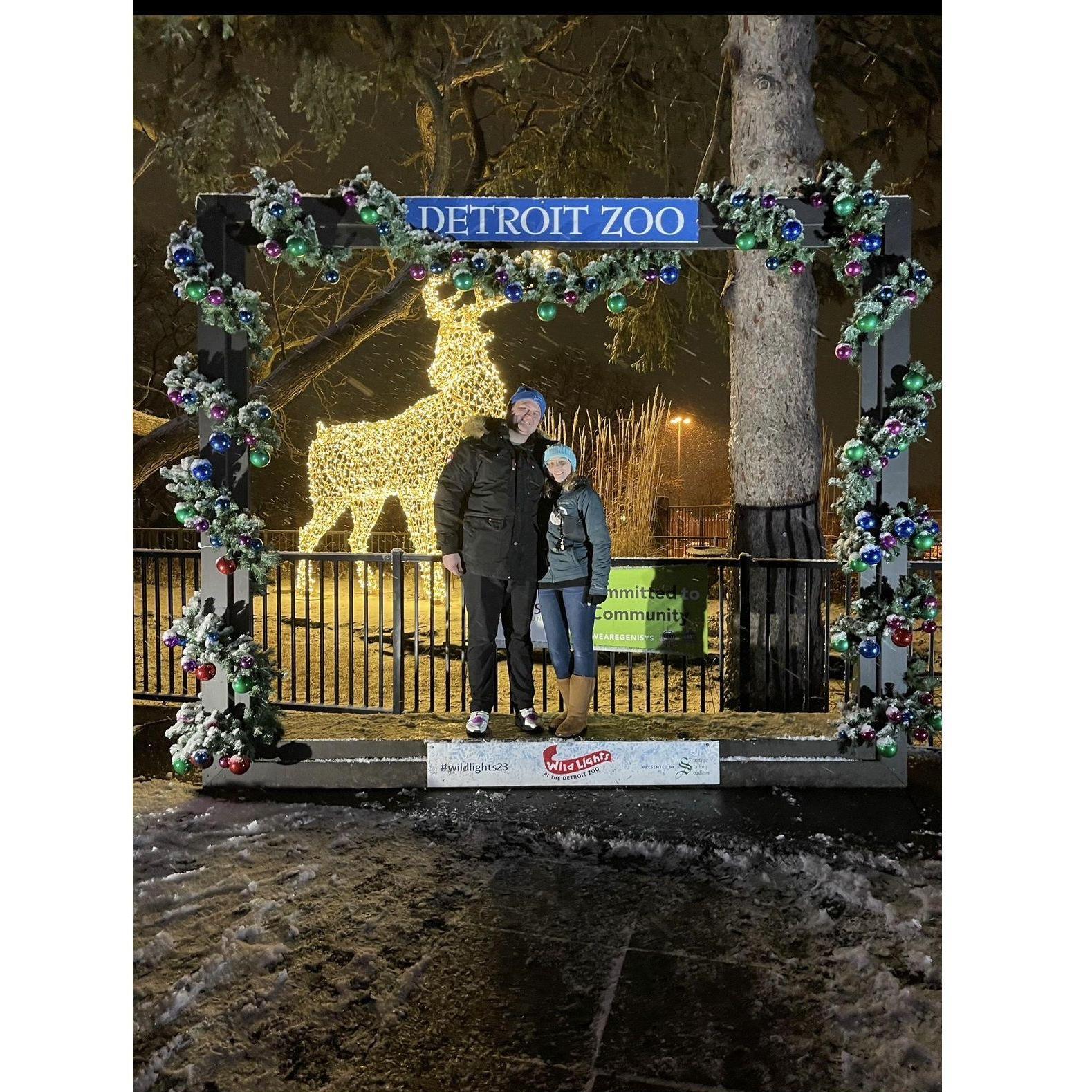 Nathan and Morgan at the Detroit Zoo 2023.