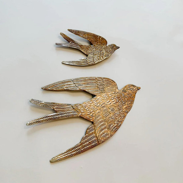 Ornate Brass Bird Wall Art