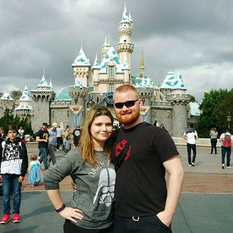 I finally got my picture in front of the castle with my boyfriend! 11/1/16.