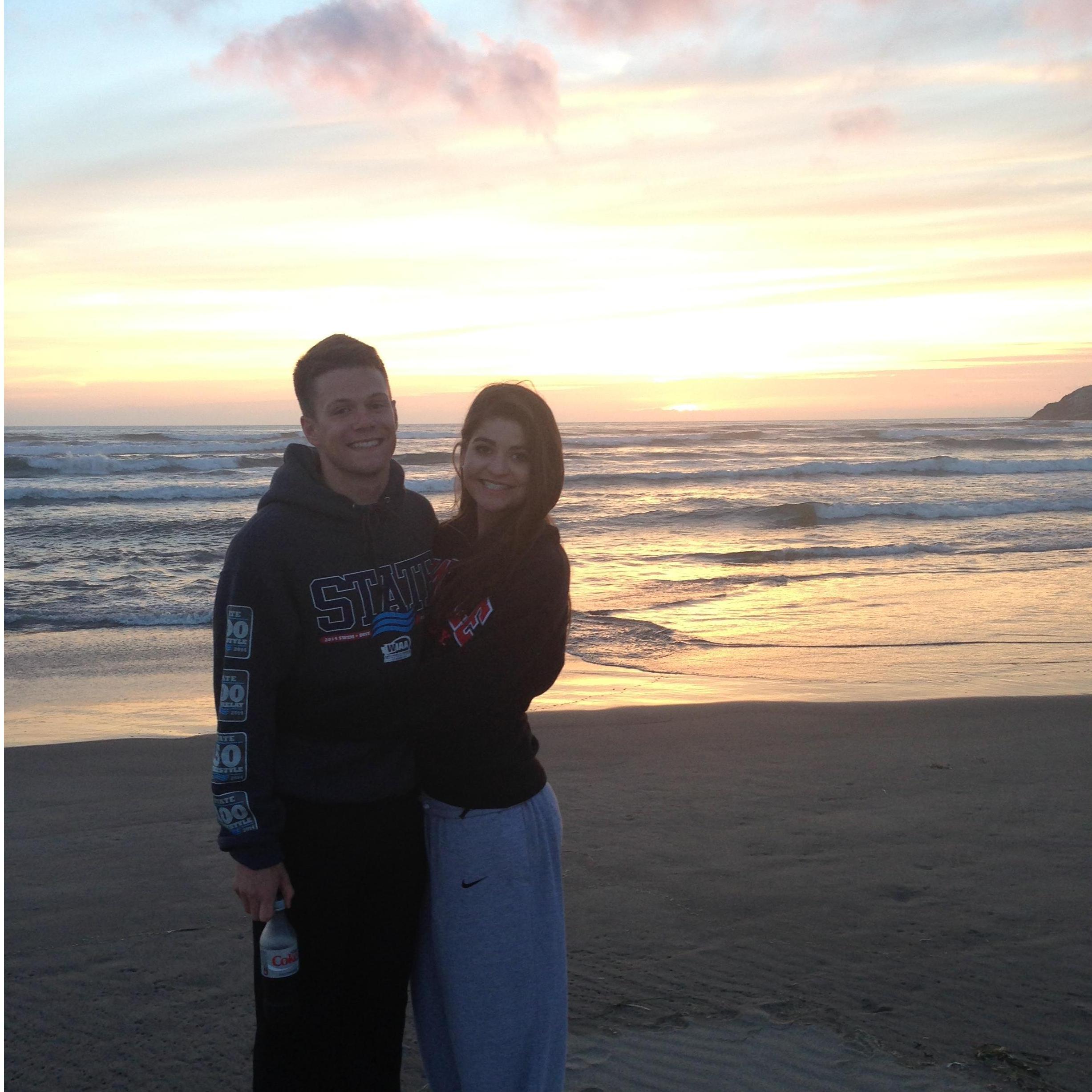 In our favorite place - Cannon Beach!