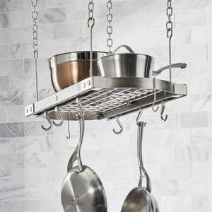 J.K. Adams Small Grey Ceiling Pot Rack