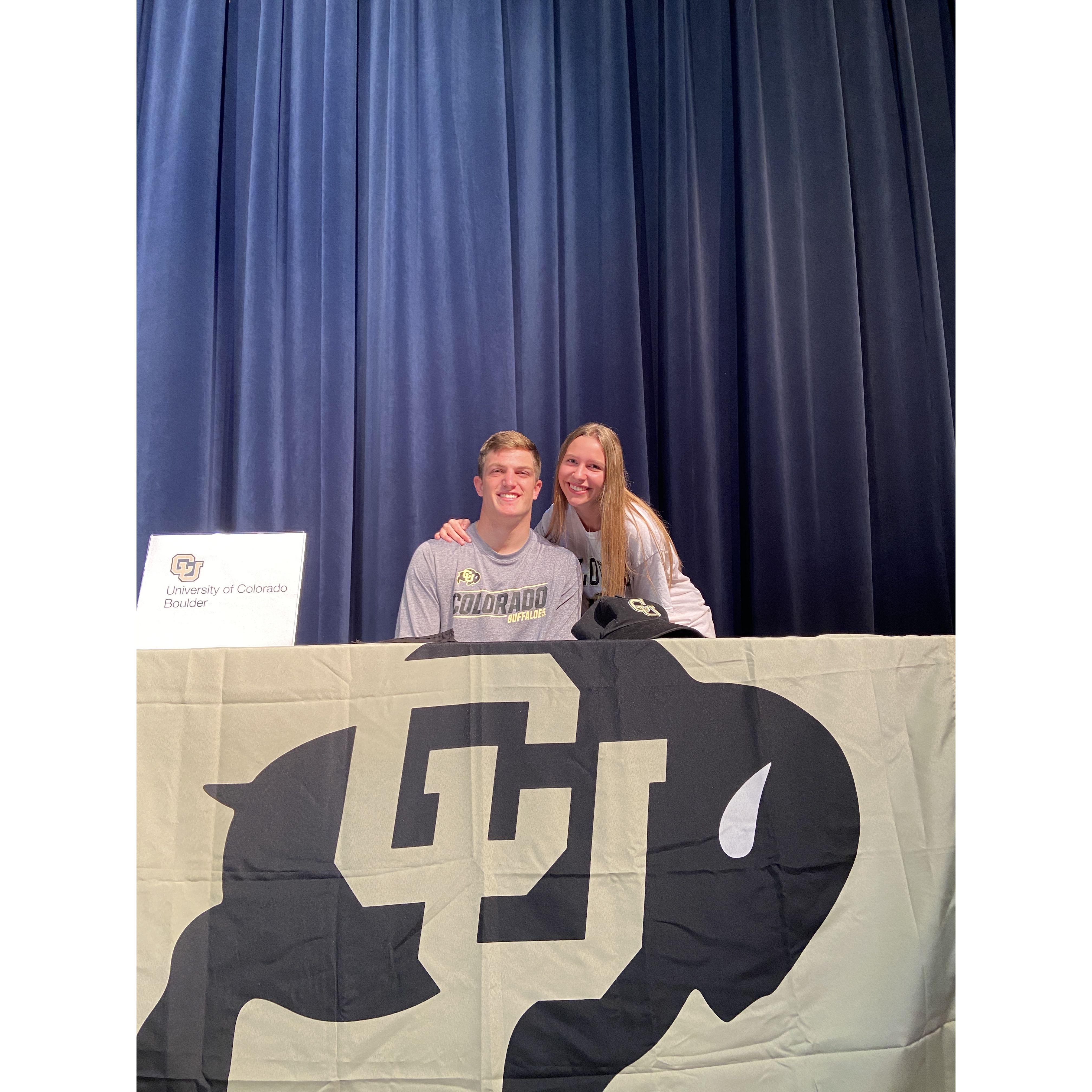 Committing to play football at CU