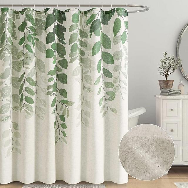 Blue Eucalyptus Shower Curtain for Bathroom Floral Watercolor Leaves on The  Top Shower Curtain Vines Botanical Shower Curtain Natural Shower Curtain  Nature Country Style Vine Bathroom Decor 72x72 