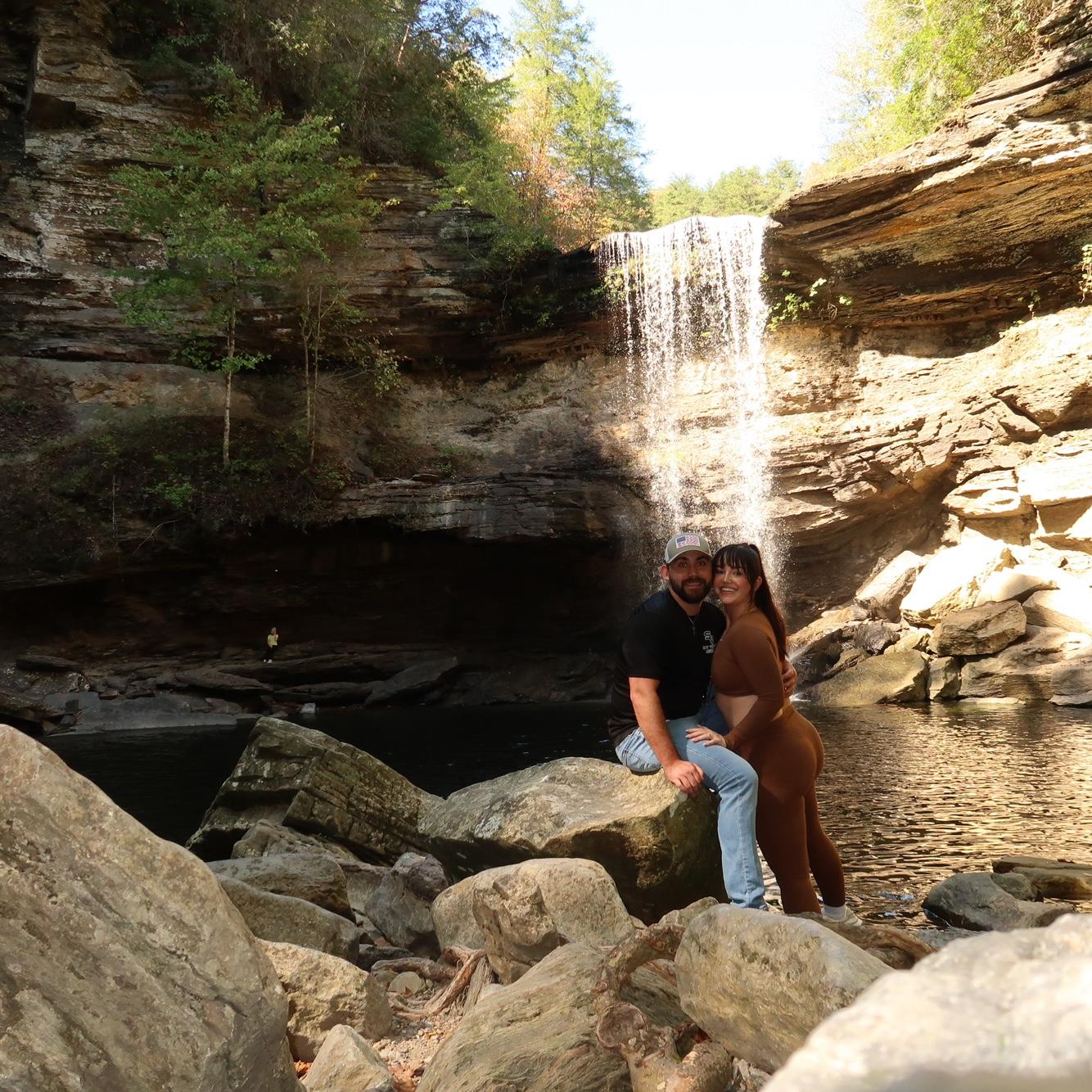 enjoying spending time together as a newly engaged couple