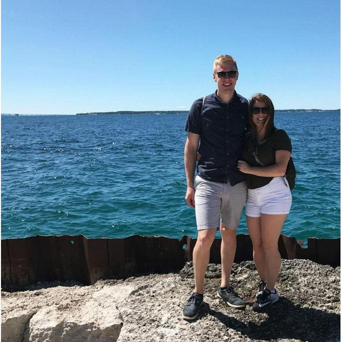 2017 - Stopped off our tandem bike while exploring Mackinac Island!