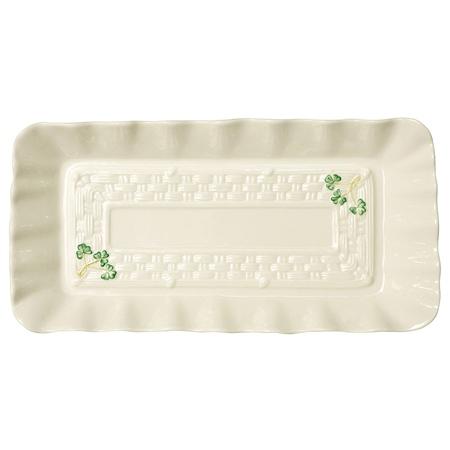 Personalised Belleek Classic Shamrock Tray