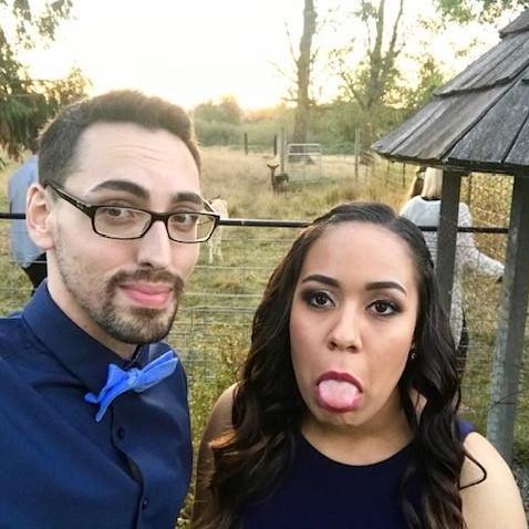 The first wedding we attended together (which was actually very fun, despite my face lol).