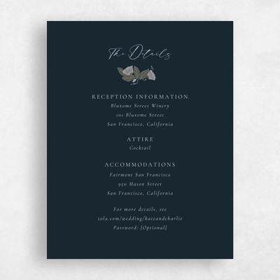 Darkest Teal, Blue Wedding Enclosure - Bennett