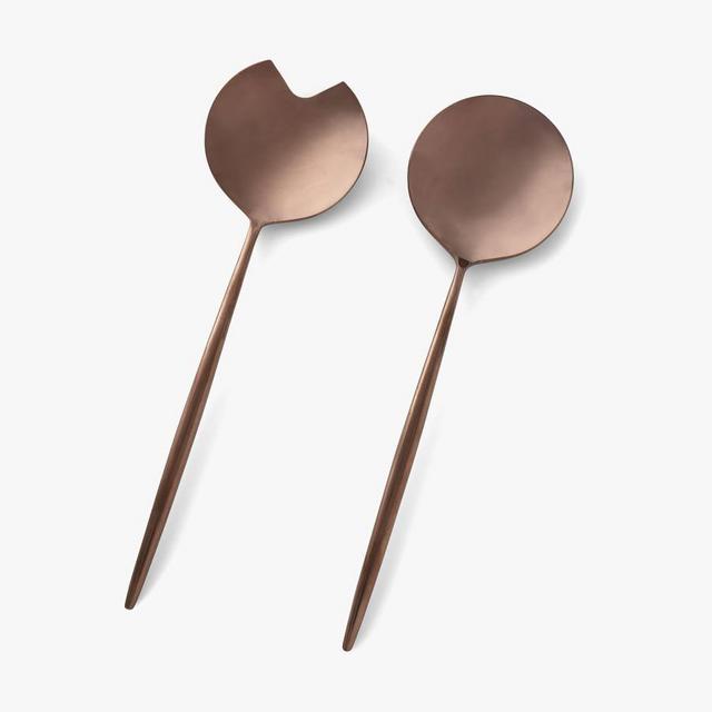 Gaze Stainless Steel Serving Utensils, Set of 2 - Dark Copper
