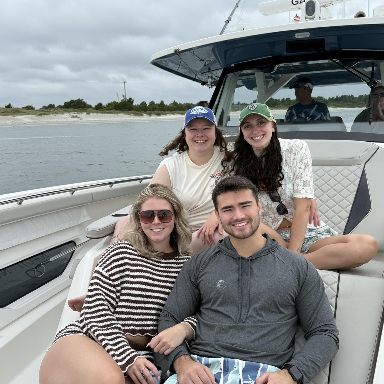 August 8, 2025: Boating fun in NC! On this trip we learned that Aidan can’t do the worm.