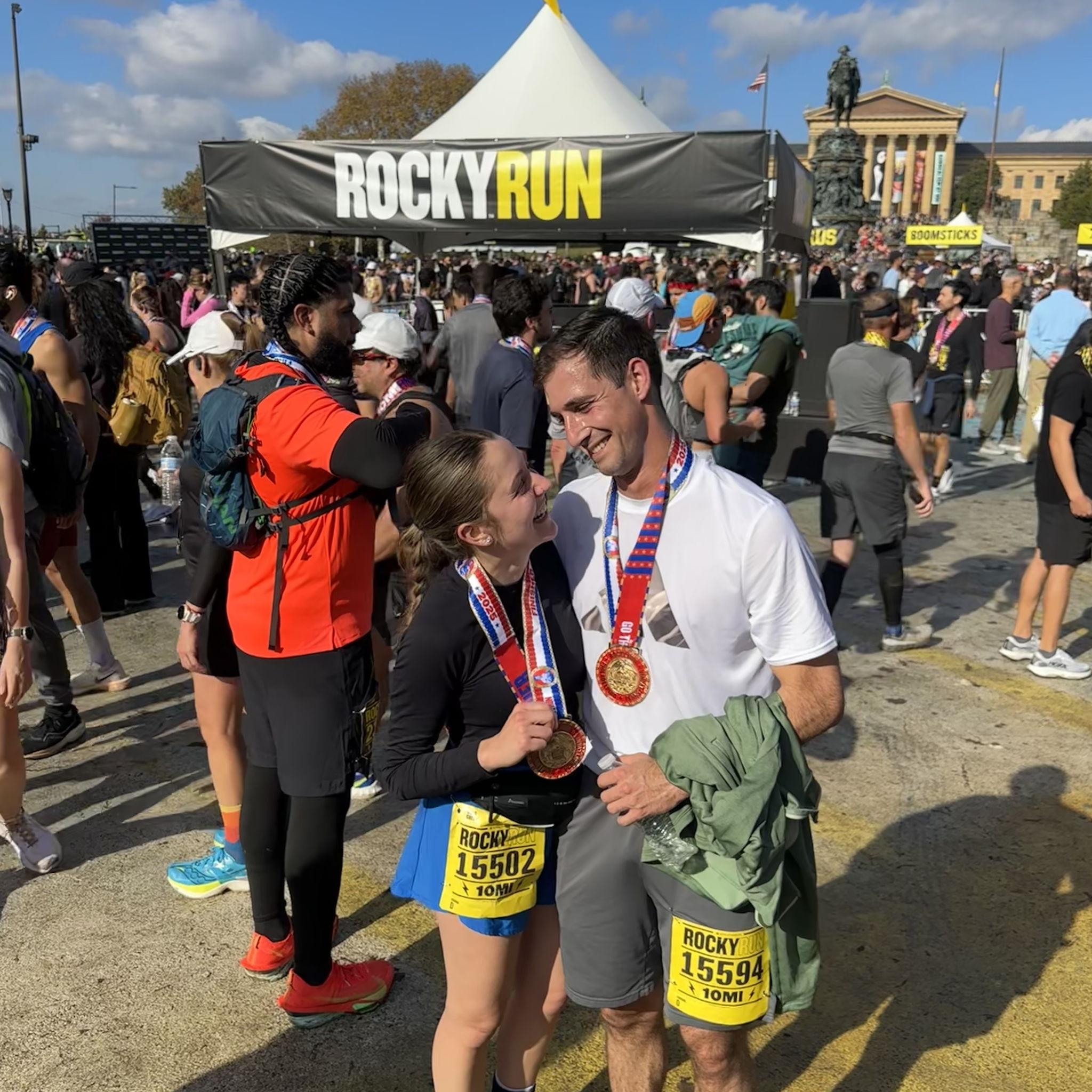 The first (but not the last) time Alyson roped Zac into doing a race with her