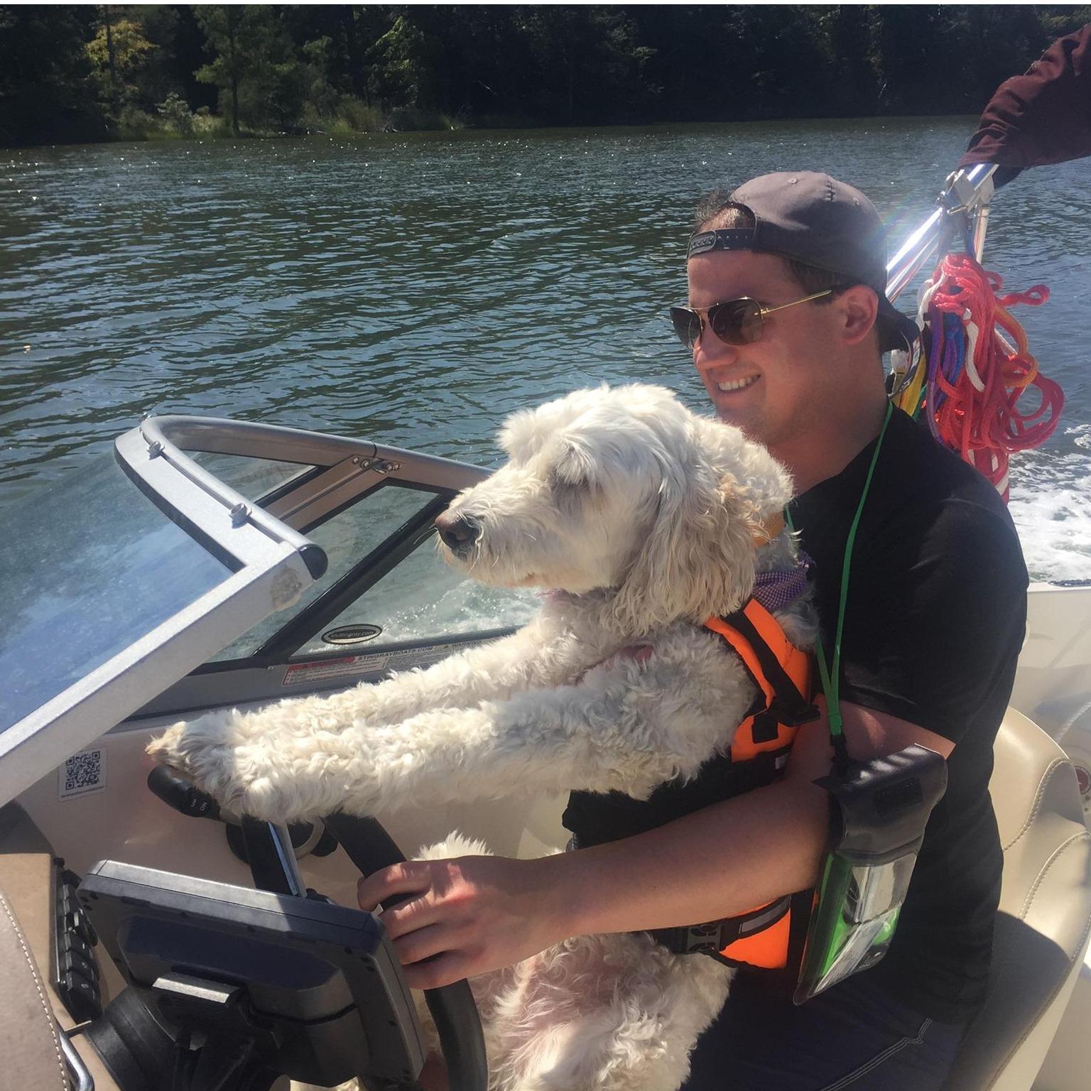 Jeff says Charles has made great improvement in his boat captain lessons.