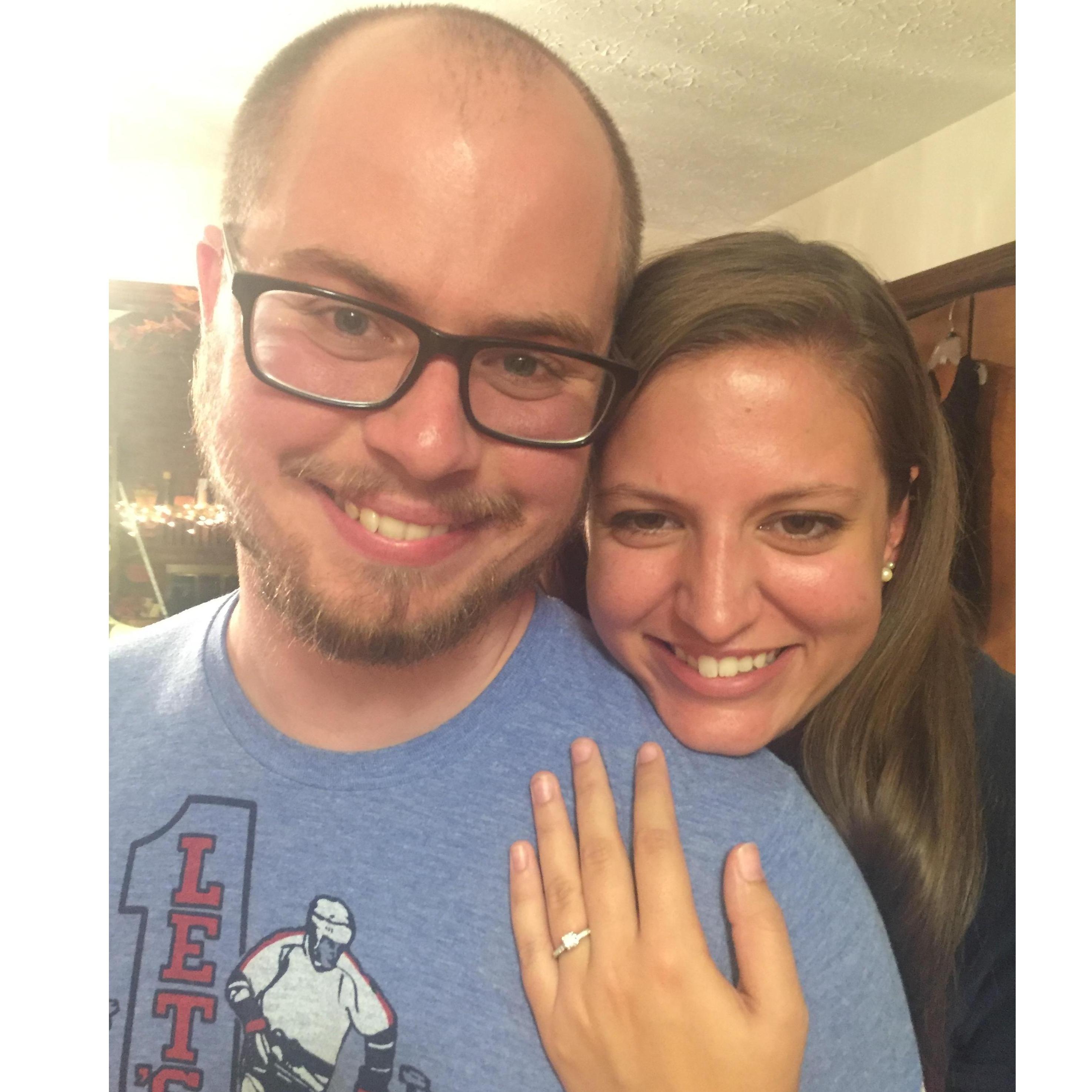 The night we got engaged!