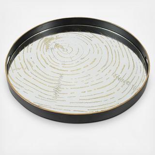 Round Mirrored Decorative Tray