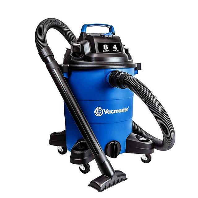 Vacmaster Wet Dry Vacuum 8 Gallon 4 Peak HP Lightweight Shop Vacuum Cleaner with Detachable Blower Powerful Suction Shop Vac for Garage, Basement, Workshop, Carpet
