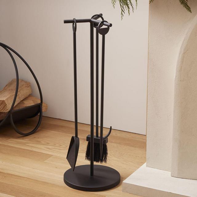 Cut Out Fireplace Tools, Black