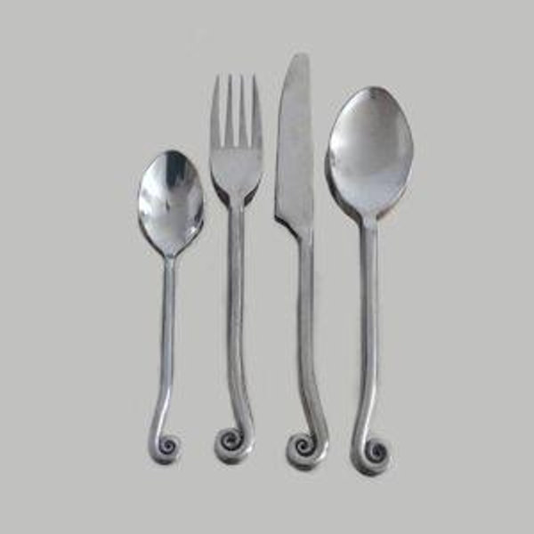 30-piece Cutlery Set With Swirling Spiral Design – 18/10 Stainless Steel, Silver Finish – Mid-century Modernist Style, 1980s - Etsy