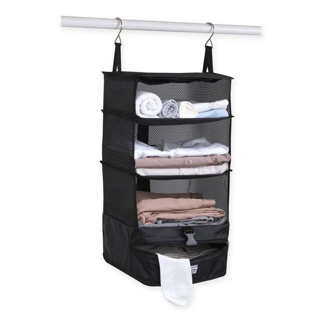 Stow-N-Go Small Portable Luggage System in Black
