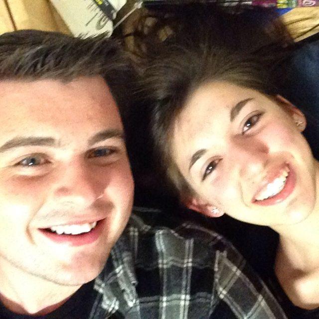 Our first photo together! Keene State College, 4/18/15