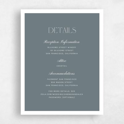Steel Gray, Grey Wedding Enclosure - Jet
