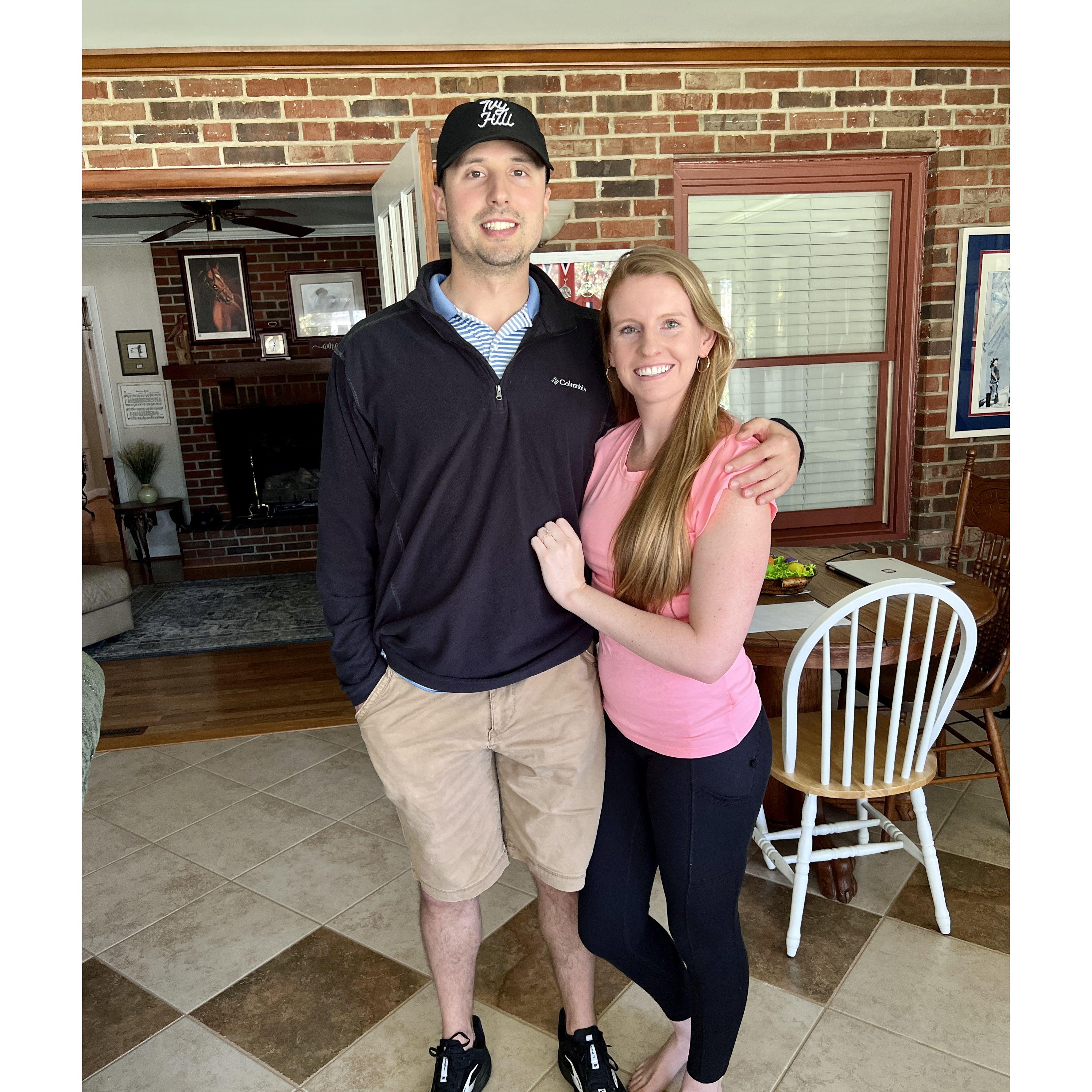 Our first photo together after getting engaged :)