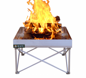Pop-Up Fire Pit w/ Heat Shield
