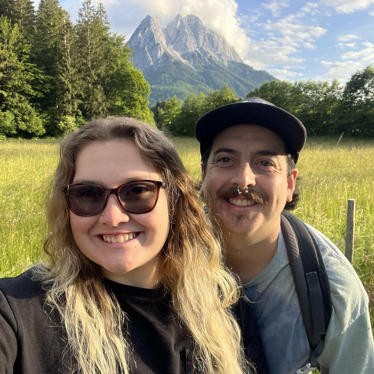 On a walk to the grocery store where we lived in Garmisch-Partenkirchen, Germany.
