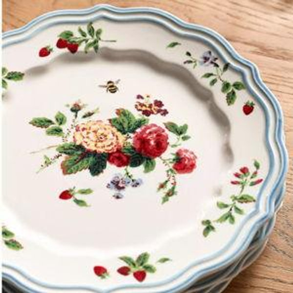 Camille Stoneware Dinner Plates, Set of 4