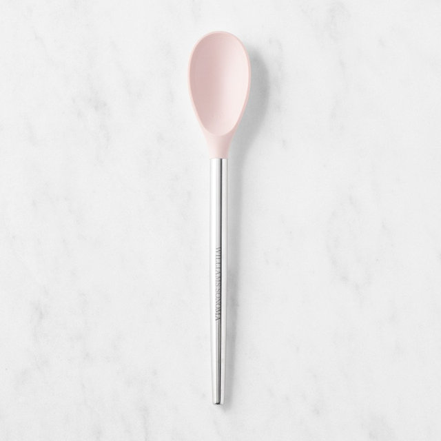 Williams Sonoma Stainless-Steel Silicone Spoon, Dusty Rose