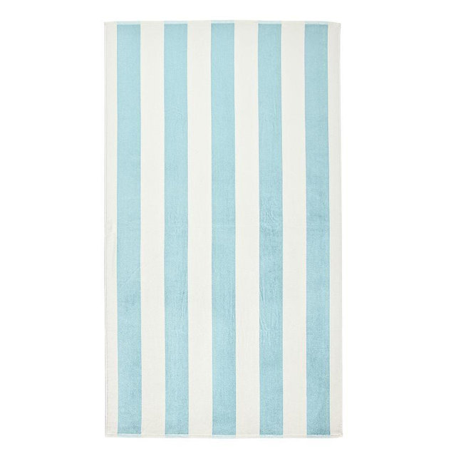 Classic Awning Striped Beach Towel, Pale Blue