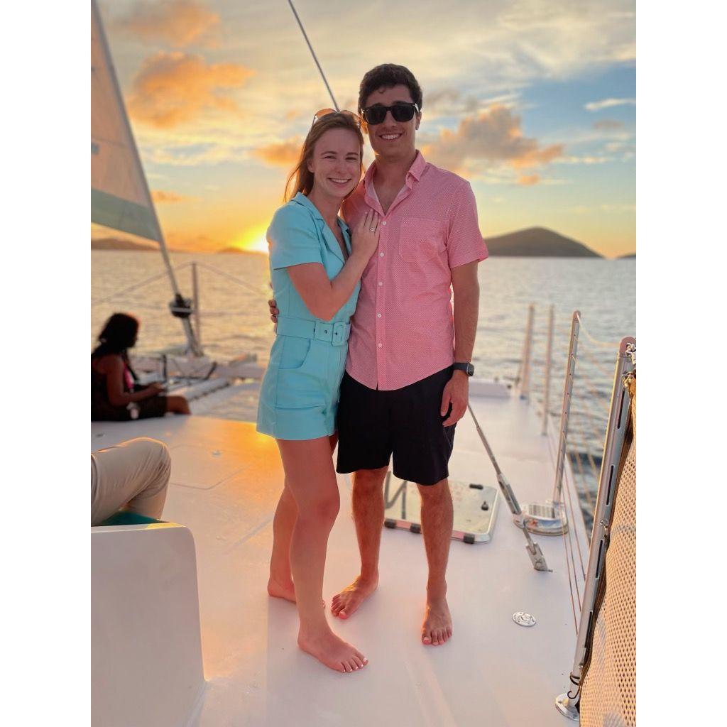 A sunset cruise in St. Thomas