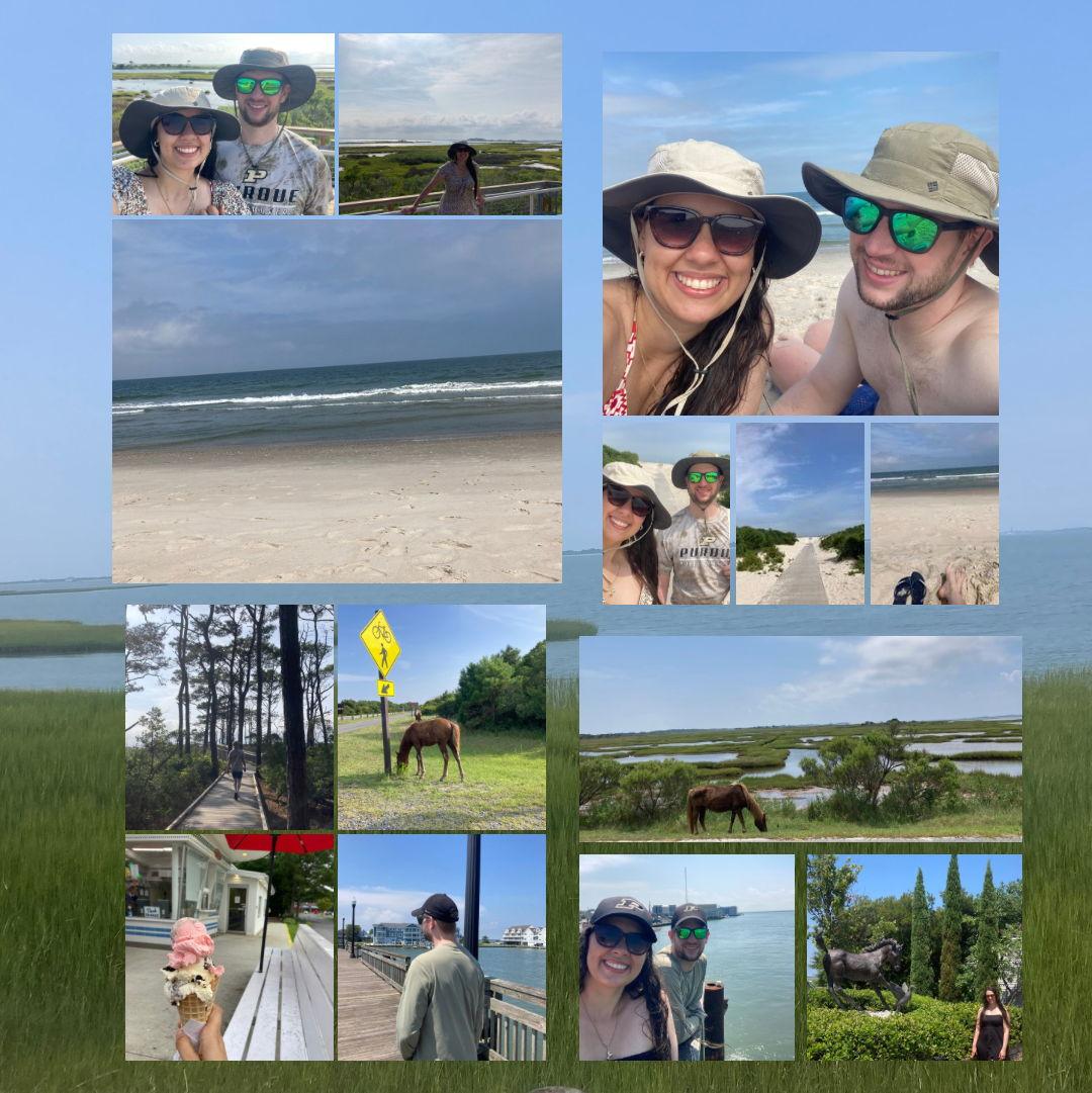 Enjoying sunny summer, in Assatigue Island, MD , after 2 month apart for Jacob's Internship in Washington DC.