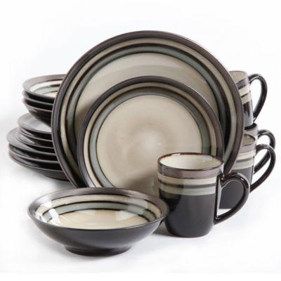 Gibson Elite Lewisville 16-Piece Dinnerware Set in Grey