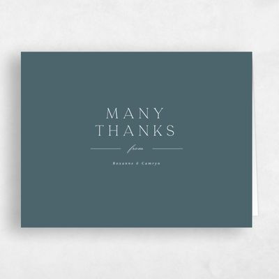 Deep Blue Spruce Wedding Thank You - Zariah Landscape