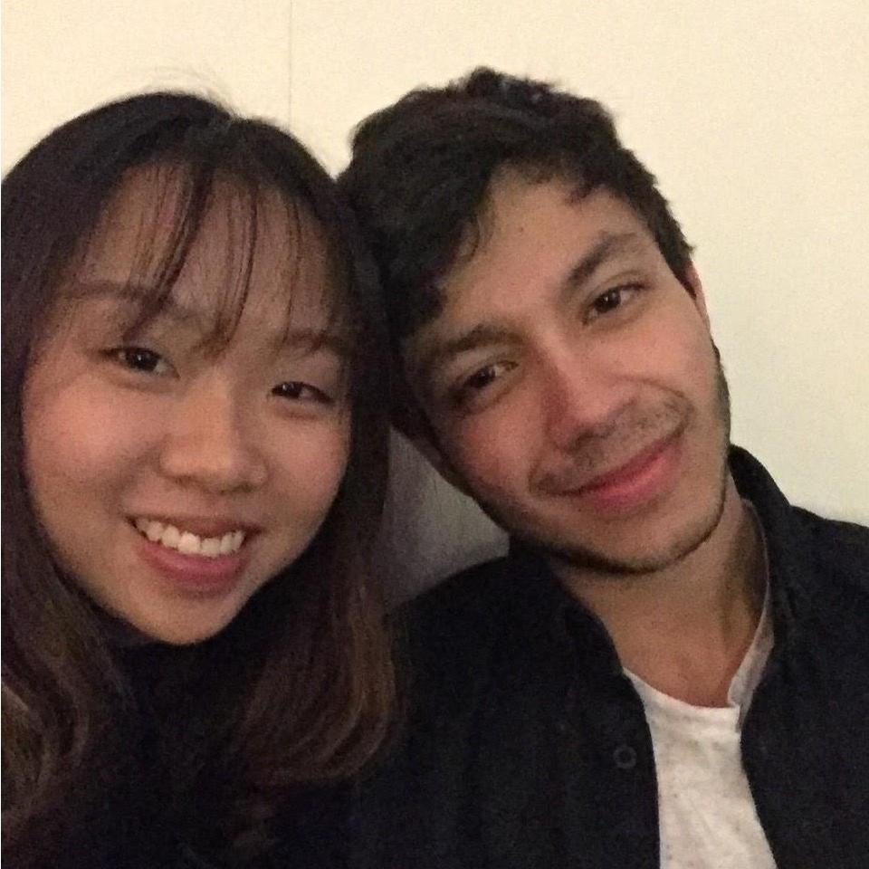 The day we got together - 31 December 2016. We went to a Colombian New Year's Eve Party together.