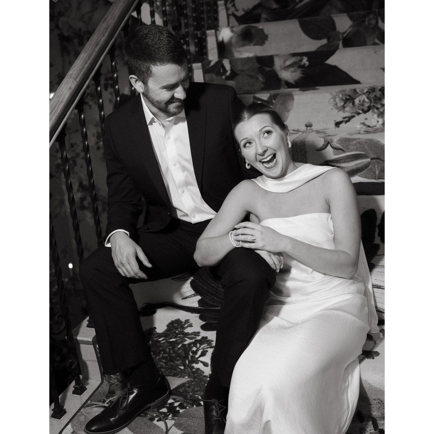 3/11/25 Engagement Photos - 21c Museum Hotel with the iconic floral staircase!
