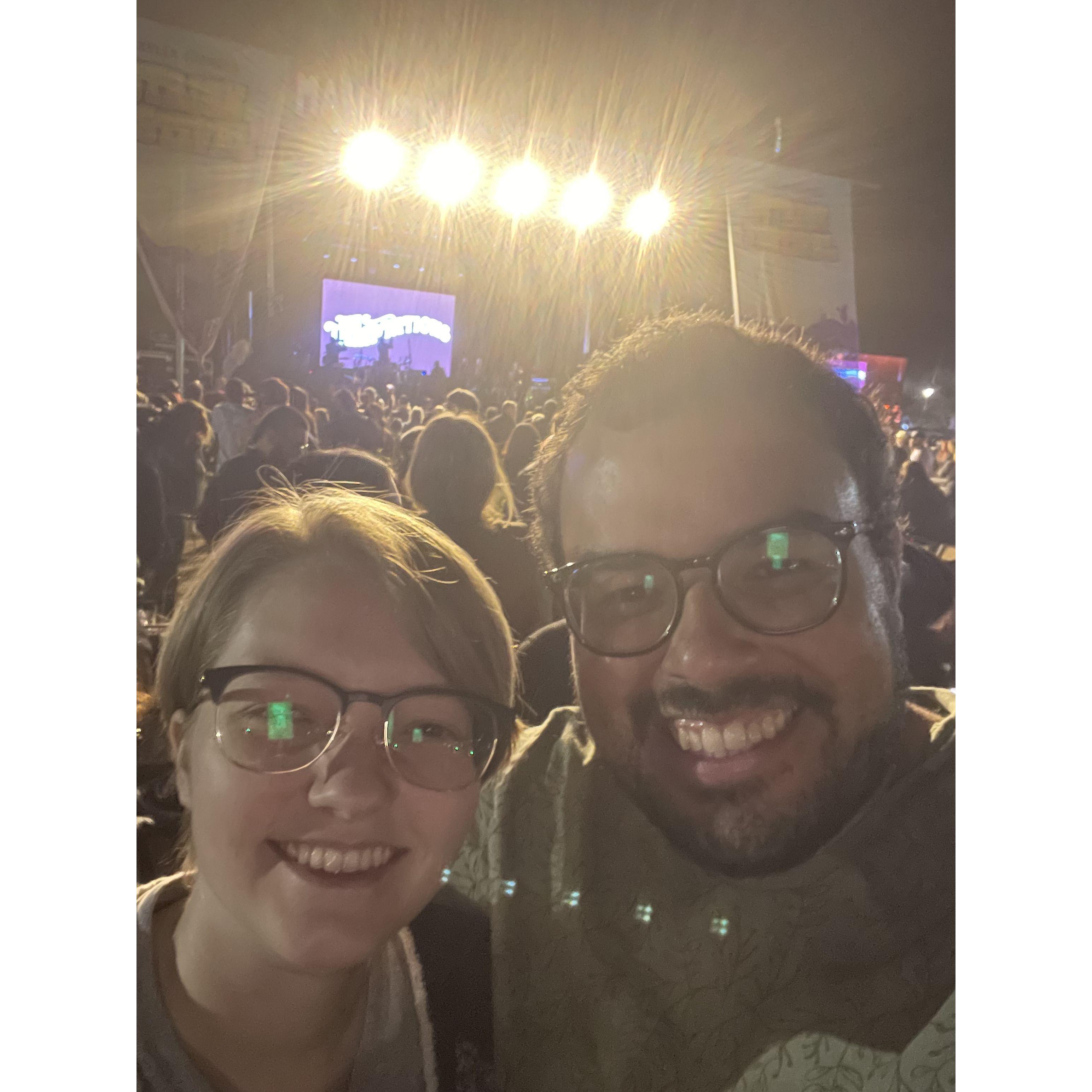 Unofficial first date, concert at the Ostrich Festival.