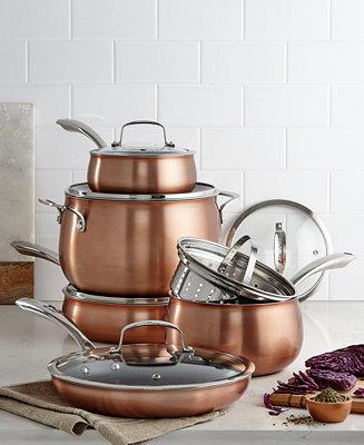 Copper Translucent 11-Piece Cookware Set, Created for Macy's
