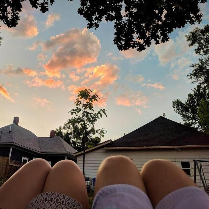 Picnic date in the backyard.