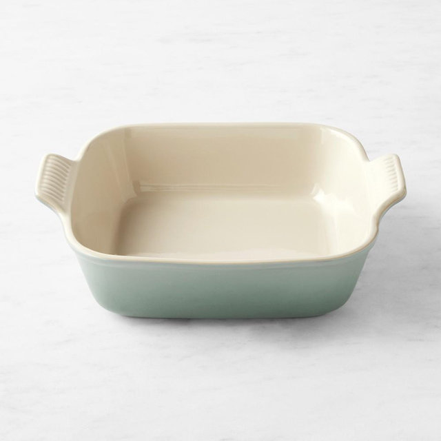 Le Creuset Heritage Stoneware Square Dish, 9", Sea Salt