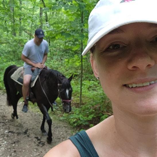 If you know Steven, you know horses are NOT his thing.... I've gotten him to ride twice with me and the boys!