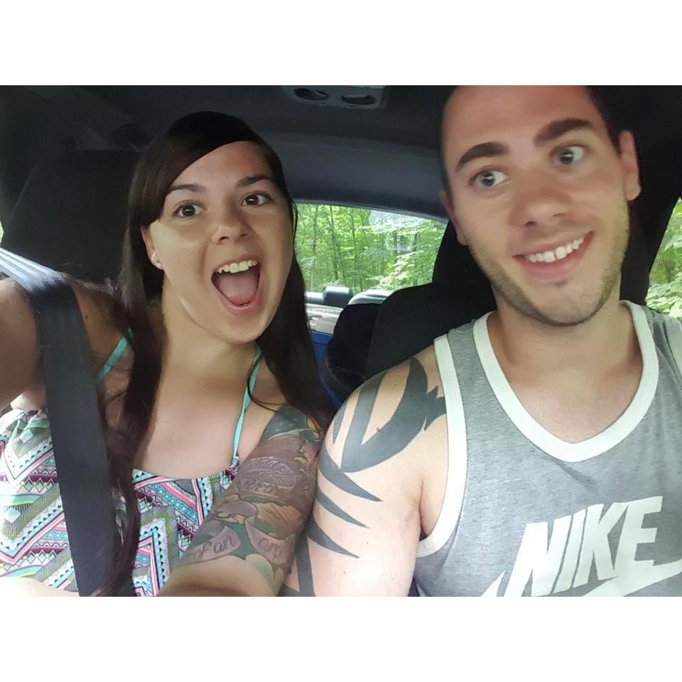 Our silly side during our first camping trip together.