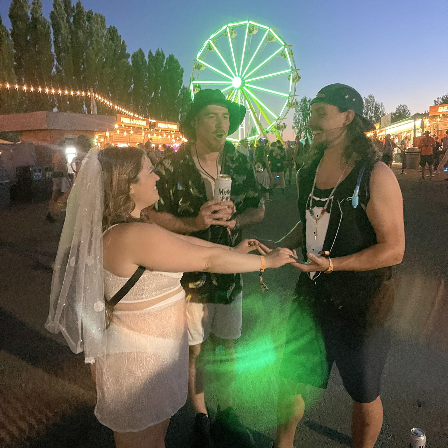 When we had a pretend Festival wedding